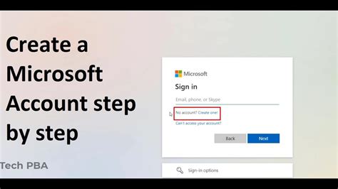 microsoft account create.